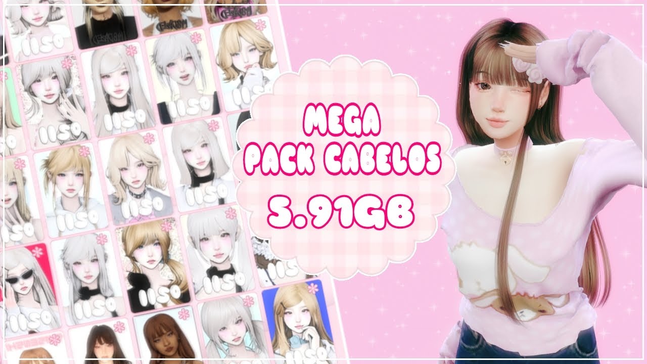MEGA PACK DE CABELOS FEMININOS MAXIS MIX | THE SIMS 4 !꒰ᐢ. .ᐢ꒱