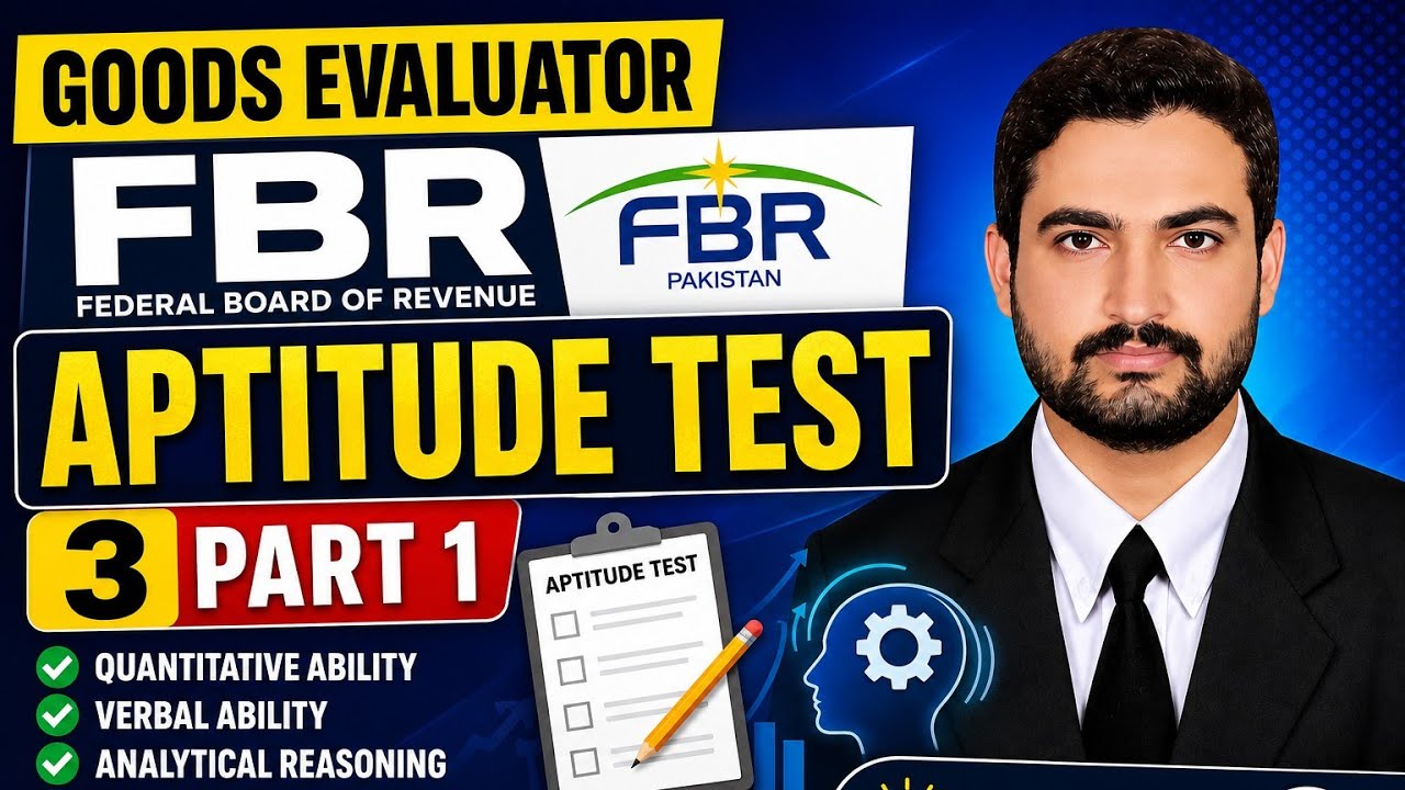 Goods Evaluator FBR Solved Paper 3 IBA FBR Test 2026 PAST PAPERS FBR
