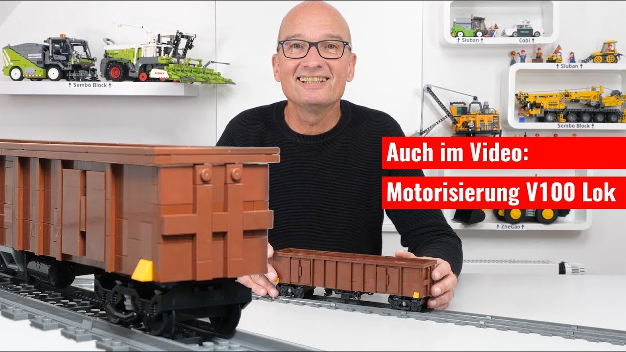 Der große Wagon von MOC Blocks... Tja...! Und: Motorisierung der V100