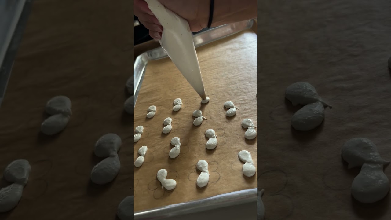Template for making flower macarons