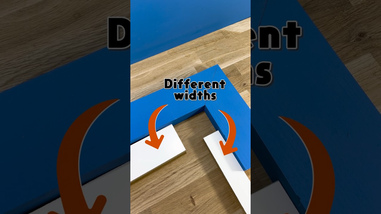 Miter Two Different Width Boards - How to Cut 90 Degrees with Different Size Profiles #DIY #viral