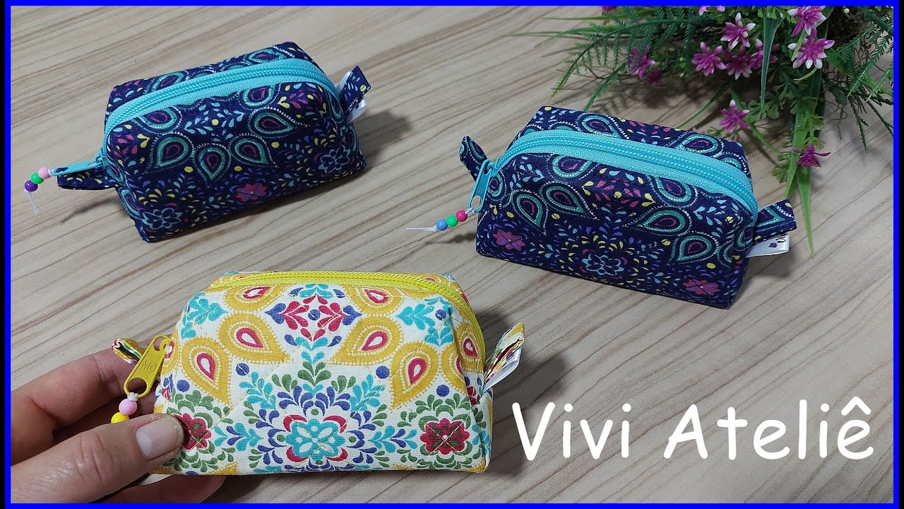 Nécessaire Box Trapézio | Tam P | Passo a Passo | Vivi Ateliê