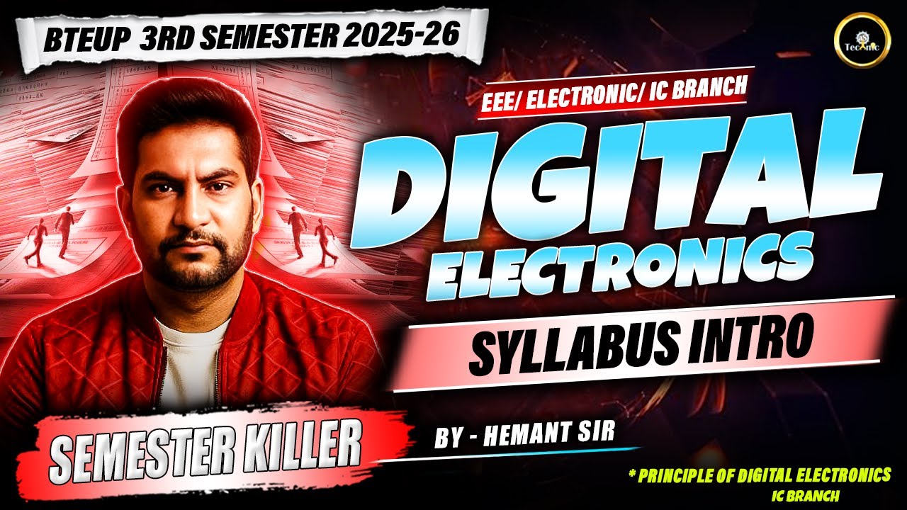 Digital Electronics | Polytechnic 3rd Semester New Syllabus 2025 | BTEUP Electronics & IC 2025