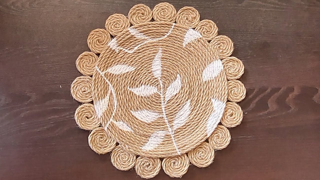 Handmade Jute Table Mat Tutorial | Jute Craft | Home decor | The Arty Hands