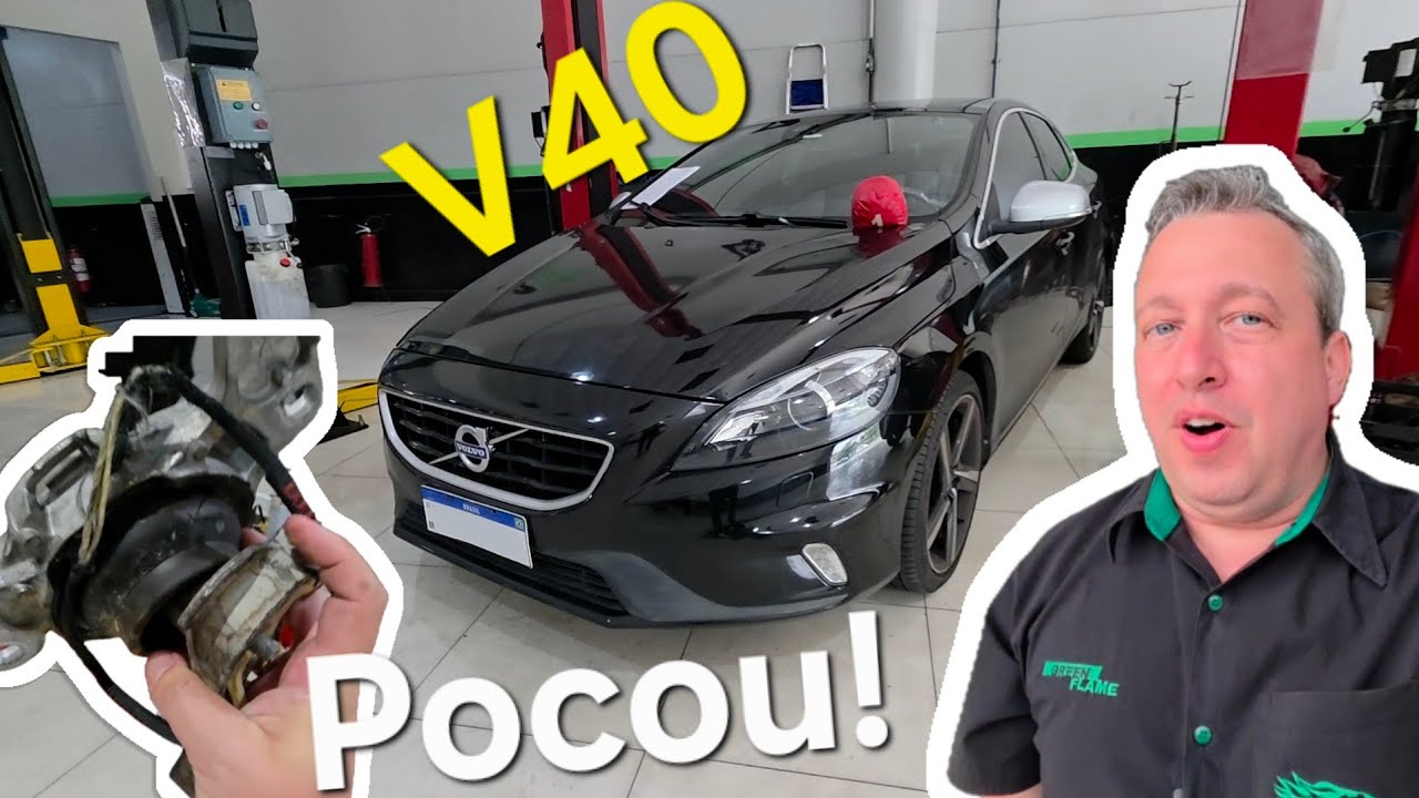 02/02/26 - (DDO) Volvo V40 vibrando e batendo muito... Coxim do Motor Pocou (Estourou) #volvo #v40