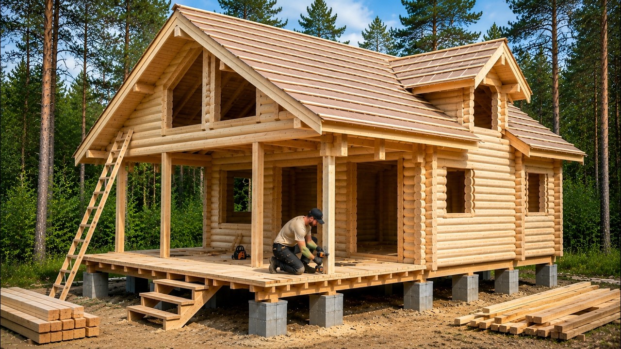 Building a Dream Log Cabin: A Grandfather and Grandson's 1-Year Journey @ThisIsMyAlaska