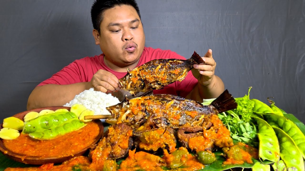 IKAN ASAP KAKAP MERAH +MANYUNG SAMBAL BAJAK CABE GENDOT NAMBAH NASI GK TERASA...