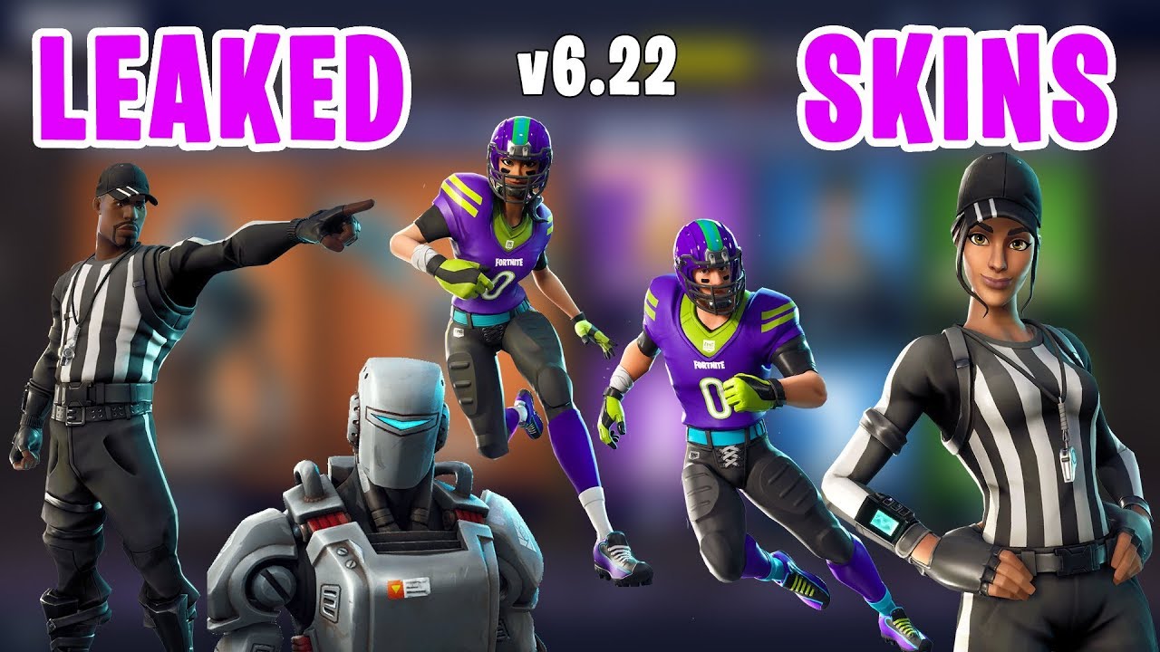 *NEW LEAKED* Fortnite NFL Skins and Hunting Party - A.I.M. Robot , Referee , Football