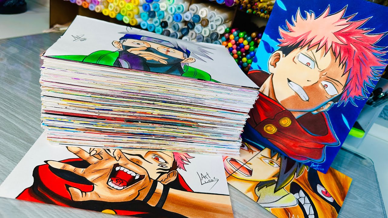 Mostrando Minha Pilha de Desenhos de Anime e Mangá / Mais de 700 Desenhos