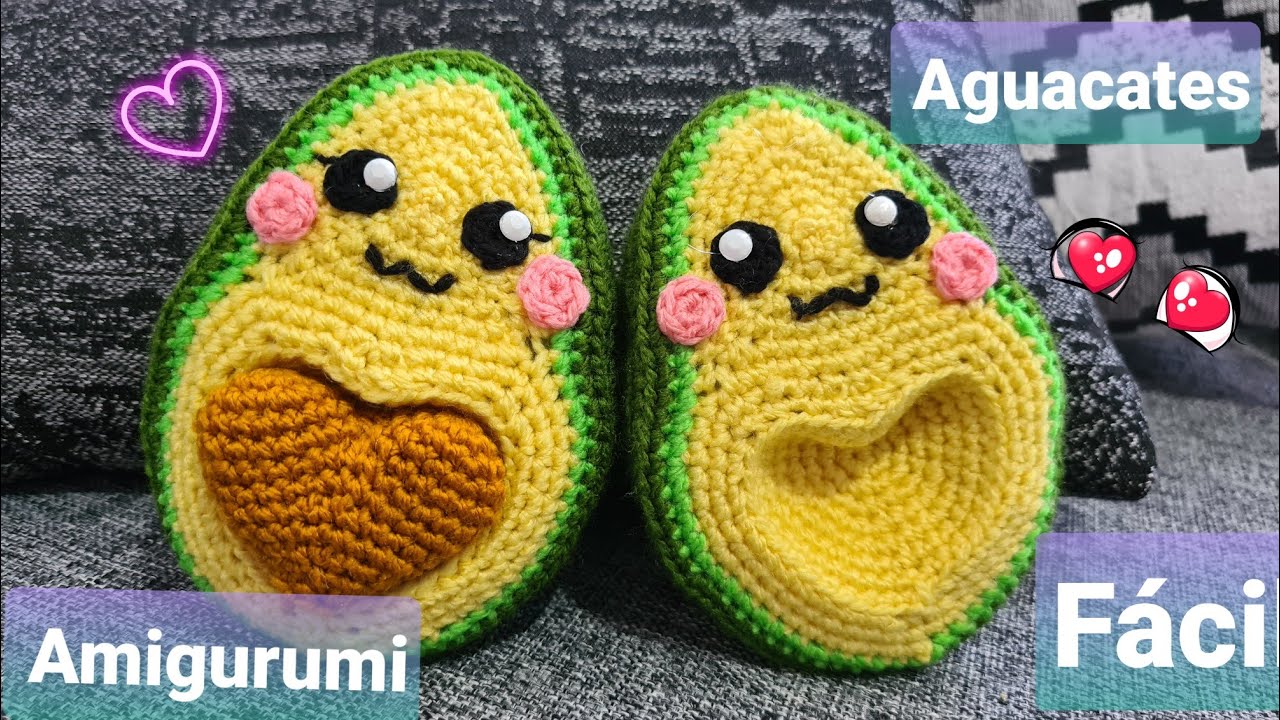 Amigurumi de Aguacates/Palta Enamorados Fácil (1/1)