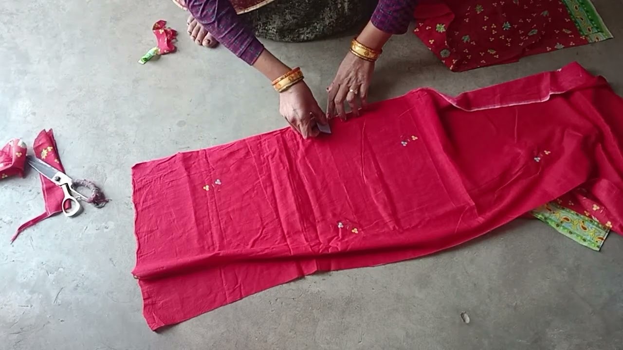सिर्फ डेढ़ मीटर कपड़े से राजपूती कुर्ती काचली की कंटिग ✂️//Contig  सिखे 