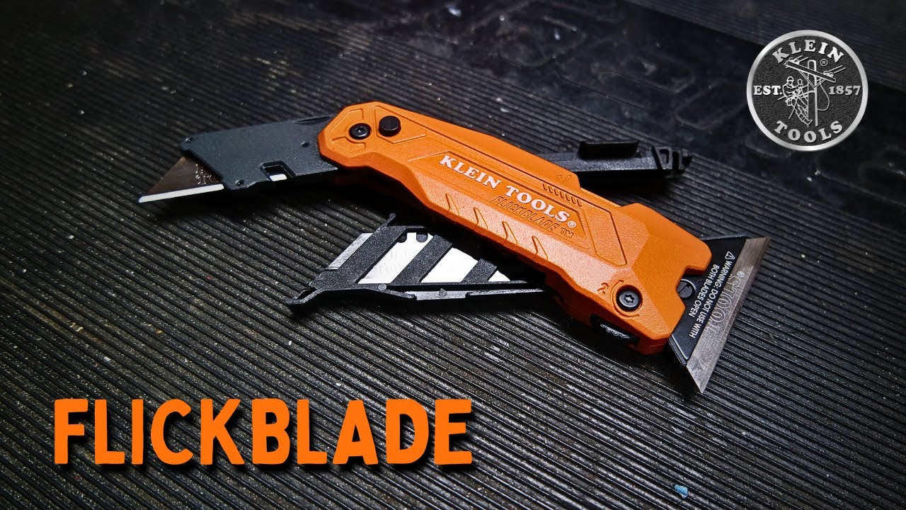 Обзор многофункционального ножа Klein Tools 44306 FLICKBLADE 2-в-1 с функцией скребка и встроенны...