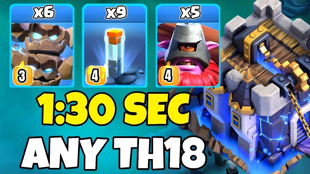 Th18 Meteor Golem + Thrower + Totem Spell Attack Strategy | Th18 Attack Strategies (Clash of Clans)