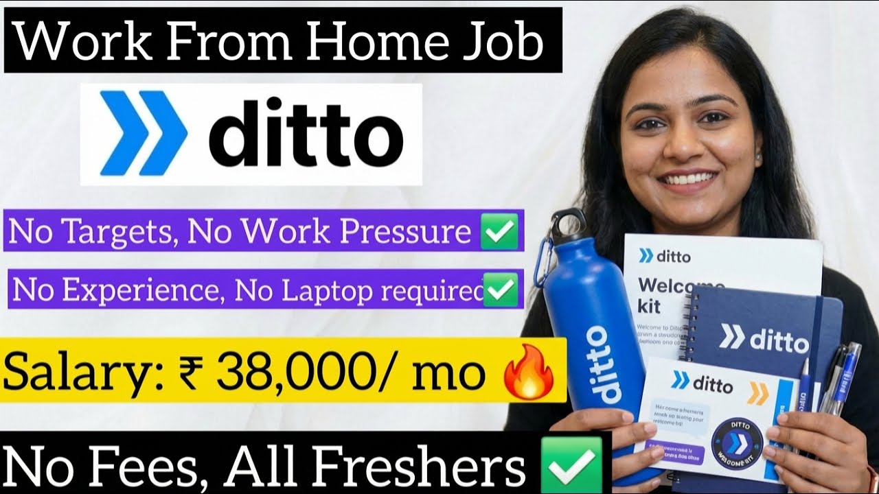Ditto WFH Jobs 2026 | No Office | Online Jobs At Home | Any Graduate | Apply Now