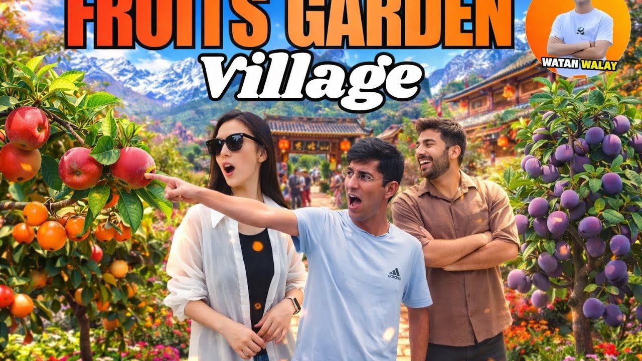 Fruits garden | Beautiful village Between mountains | Natural Beauty 