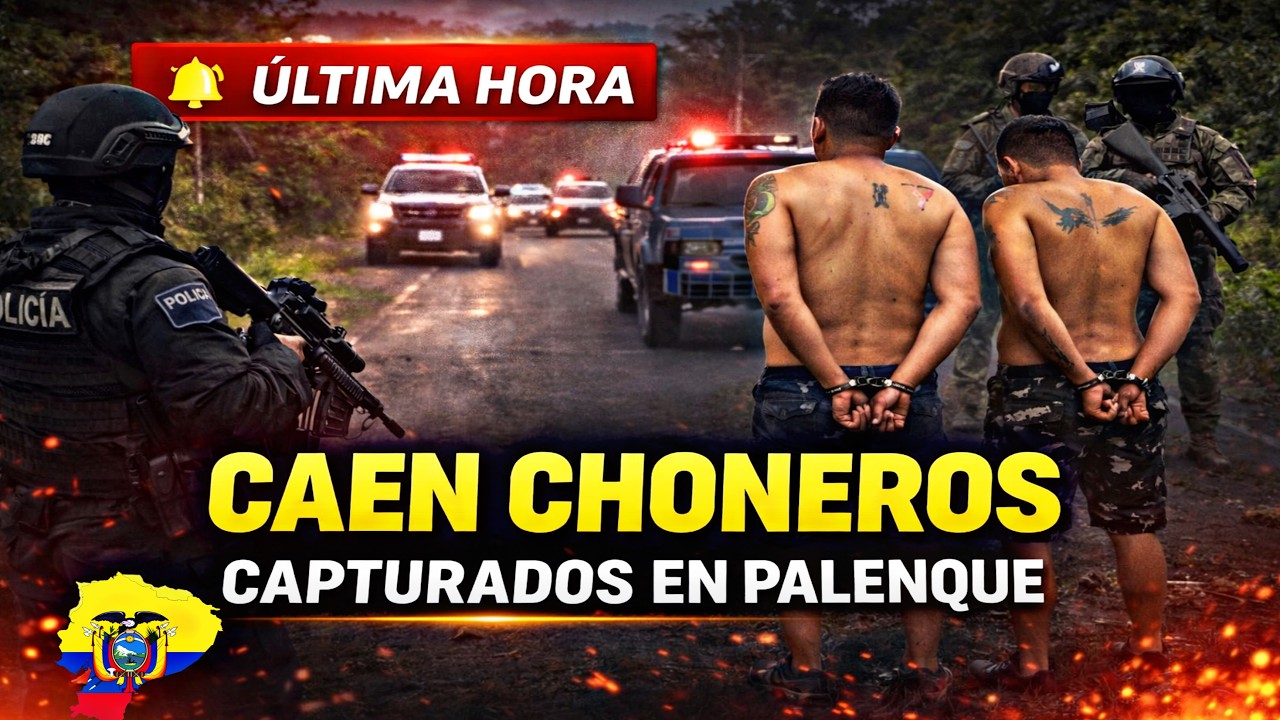 🚨 ÚLTIMA HORA: Caen dos Choneros en Palenque durante operativo en la vía Mocache