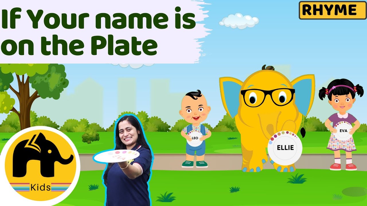 If Your name is on the Plate Rhymes| LearnoHub Nursery Rhymes