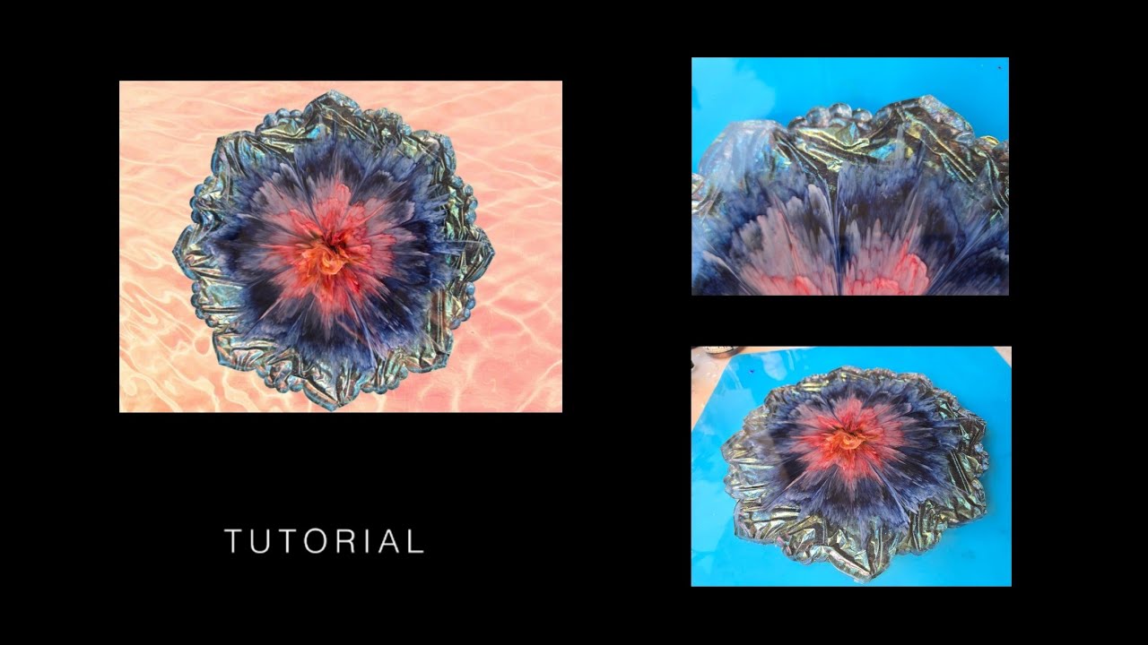 Resin Blume mit frischhaltefolie 🪷 resin flower with cling film