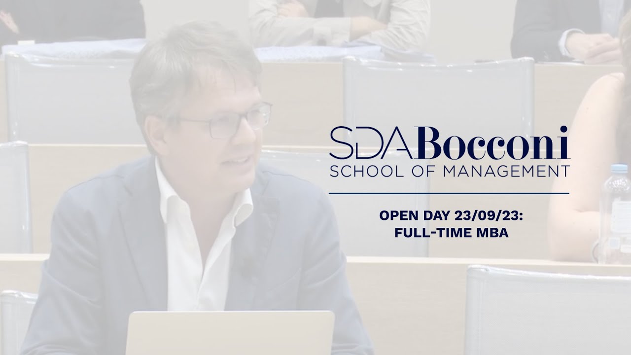 Open Day 23/09/23: Full-Time MBA | SDA Bocconi
