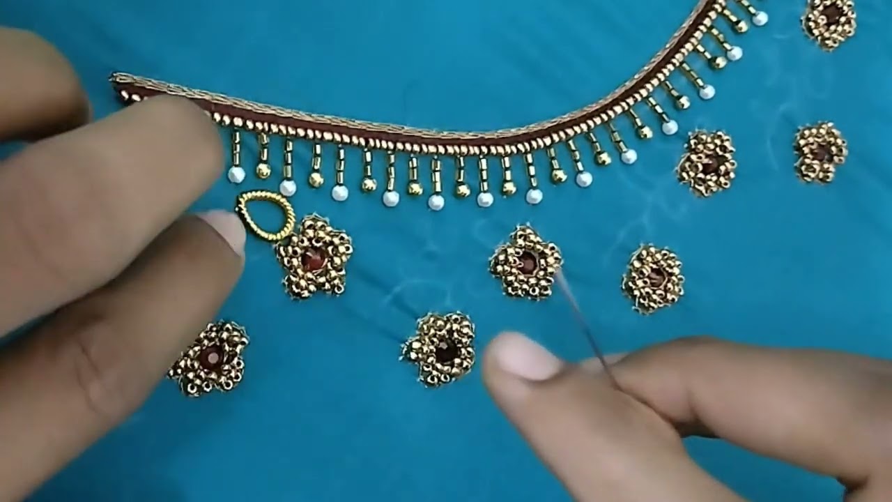 Maggam Work blouse #aaribeginners #blouse #maggamwork #diy 