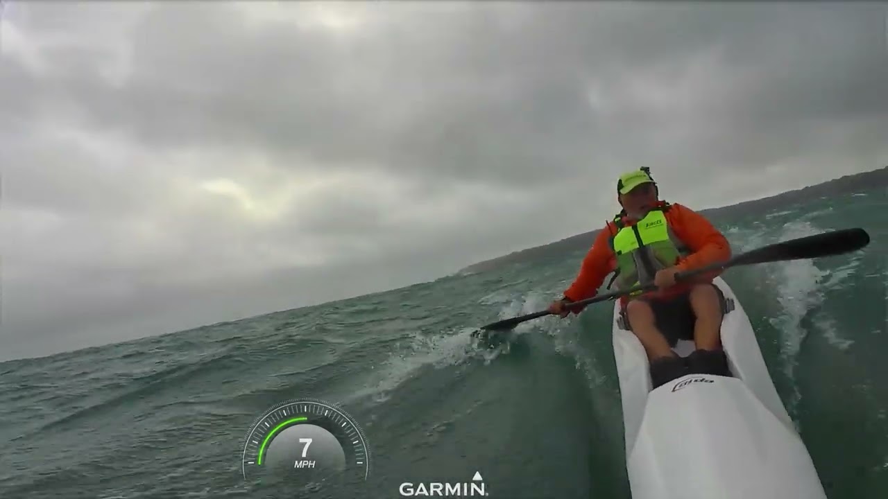 Down wind in force 8 wind Epic V8 Surfski