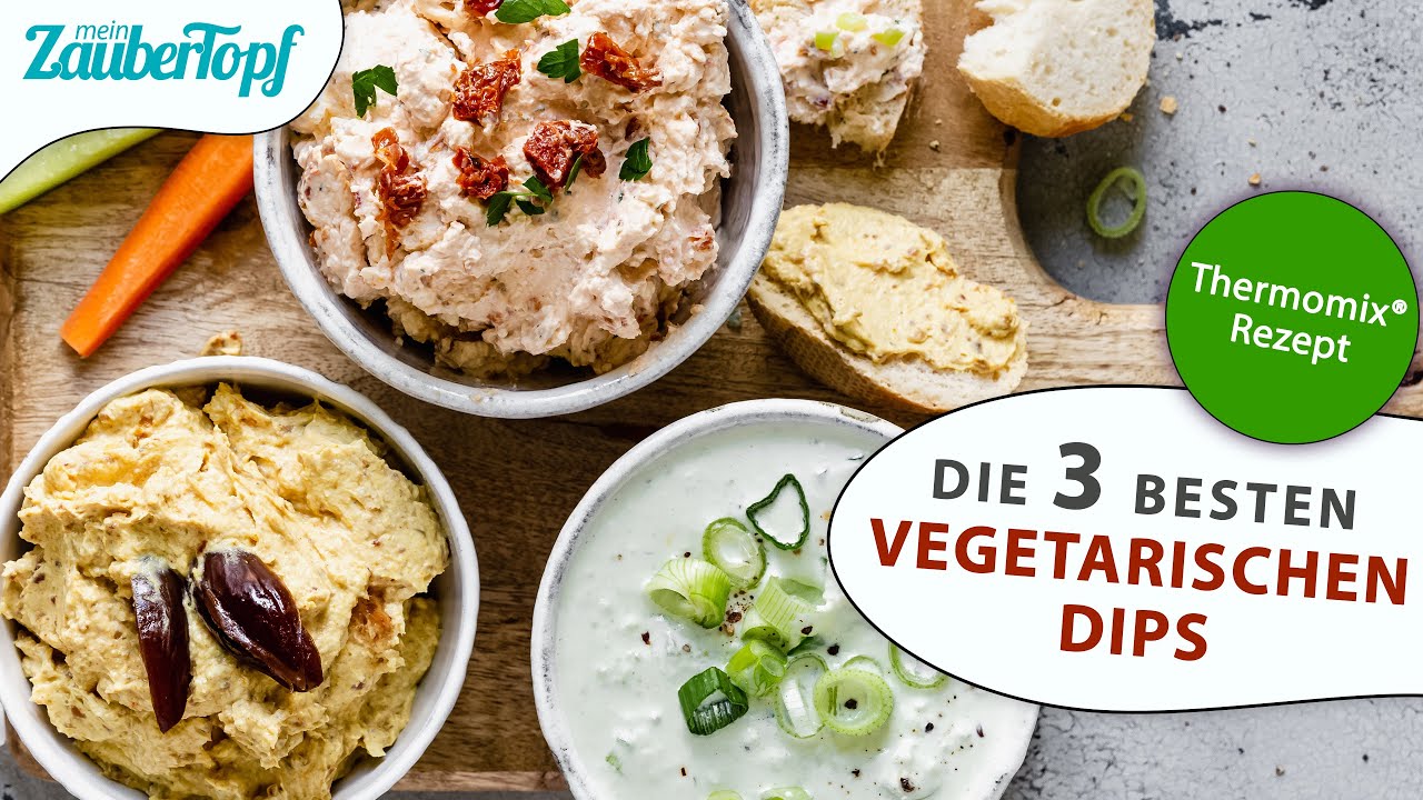 😍😍 Die 3 BESTEN vegetarischen Dips im Thermomix®: Super einfach in nur 10 Minuten! 😱