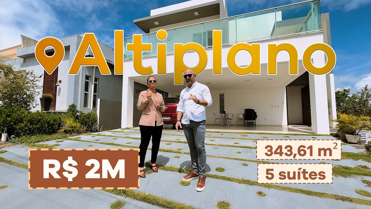 Casa GRANDE a venda no Altiplano João Pessoa com 5 Suítes e área privada de 343,61 m²