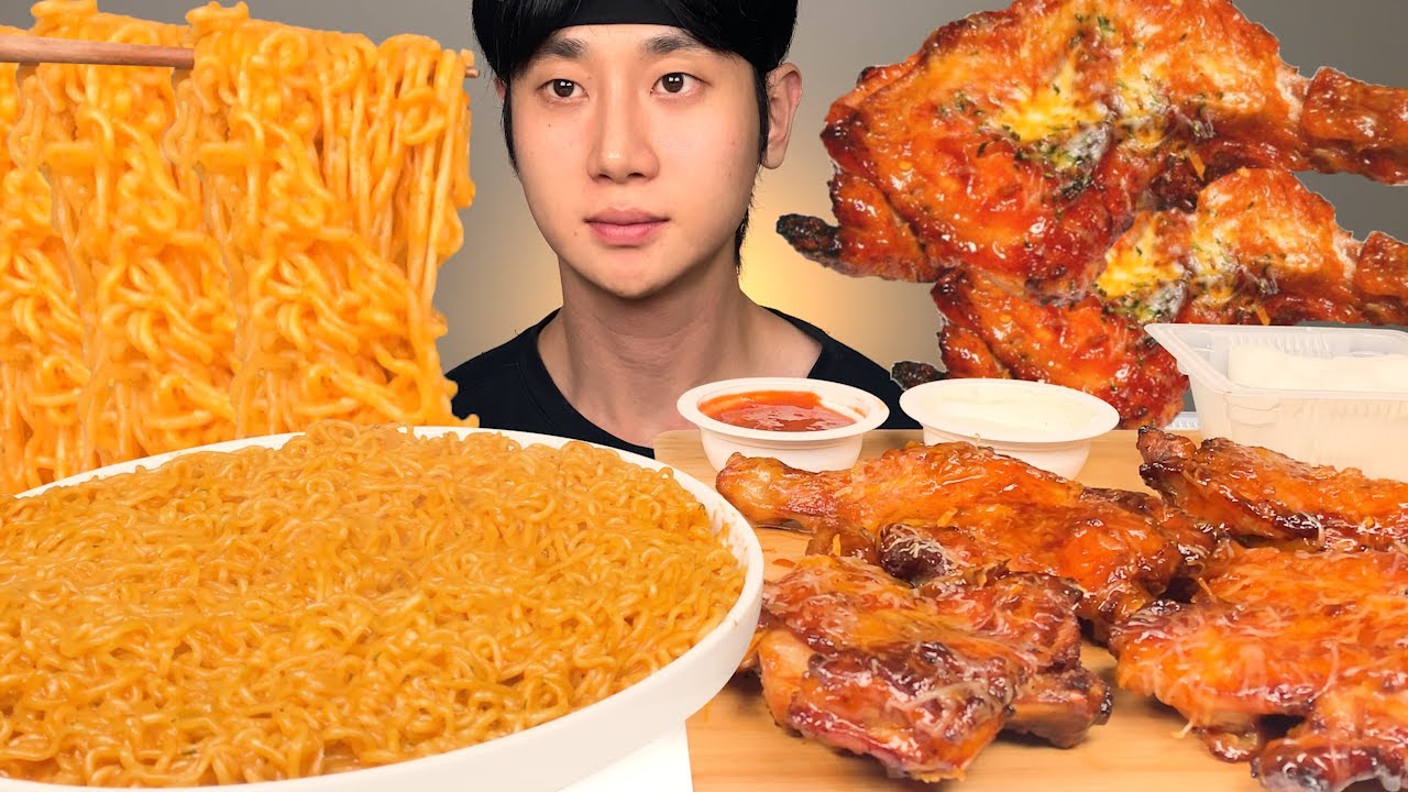 굽네 장각구이 치킨 & 신라면 툼바 꿀조합 먹방 ASMR Spicy Chicken & Tumba Ramyeon MUKBANG