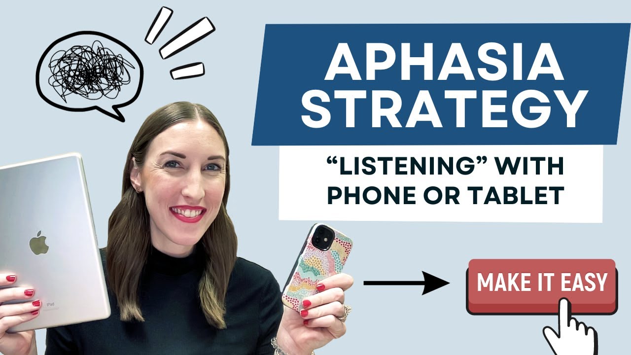 Speech Therapy Strategy: Listening With iPhone or Tablet 📲 | Aphasia, Stroke, Brain Injury Practice