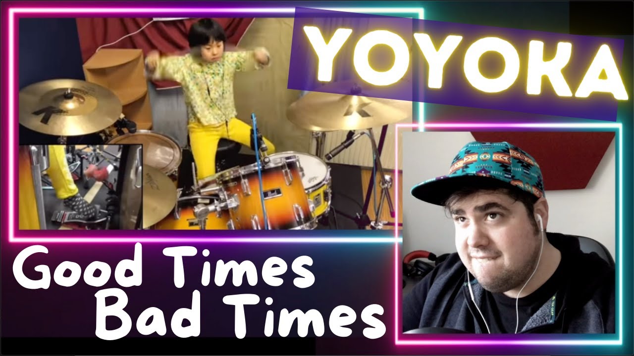 29 year old former kid drummer REACTS to 8yo Yoyoka 'Good Times Bad Times' cover