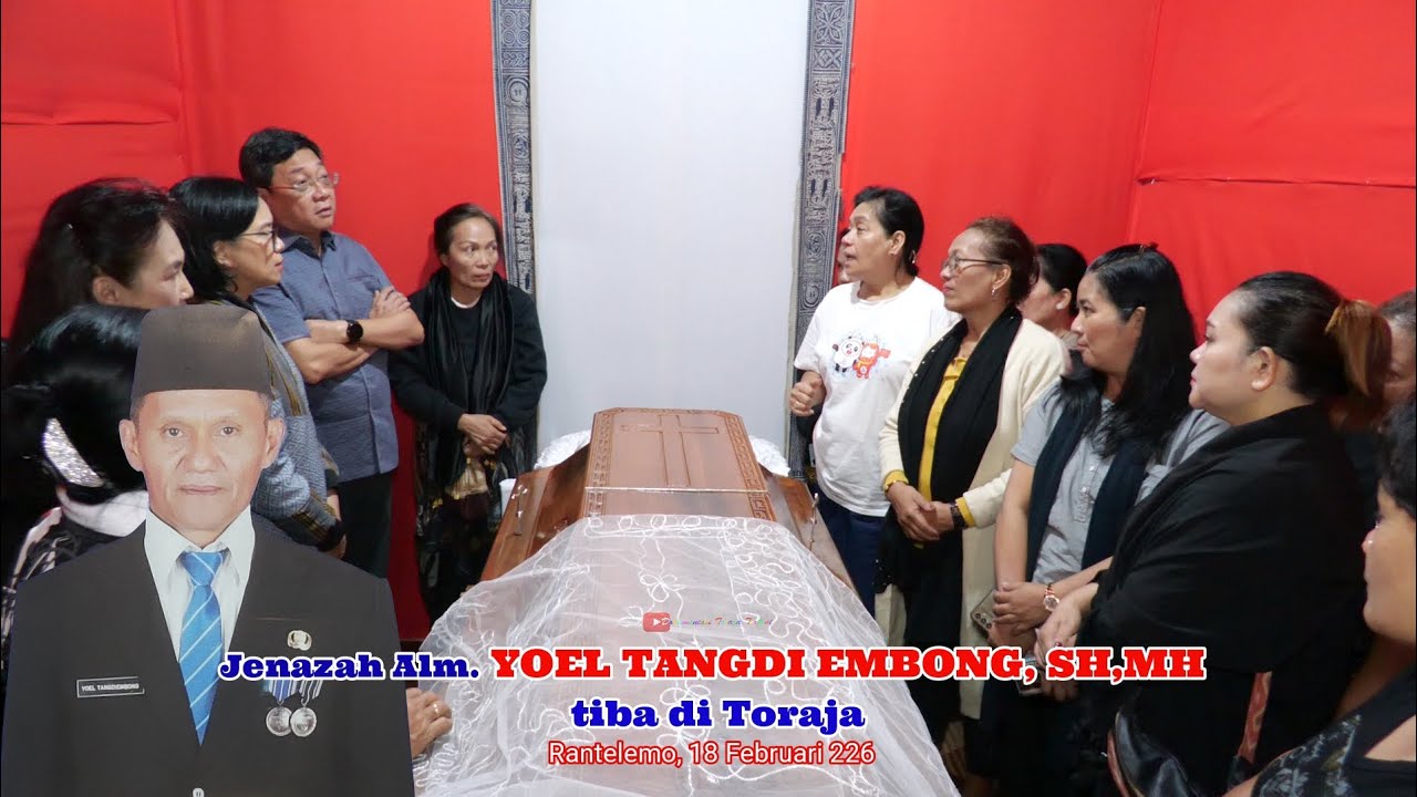 Jenazah Kadis Kependudukan & Catatan sipil Toraja Utara Alm. YOEL TANGDI EMBONG, SH,MH tiba diToraja