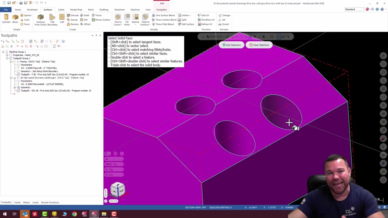 5 axis vise jaw lesson
