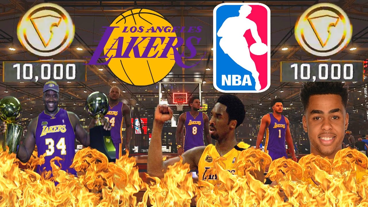 LOS ANGLES LAKERS TAKEOVER THE STAGE | NBA STARS Kobe,Shaq & D'angelo Russell | NBA 2K16 MY PARK