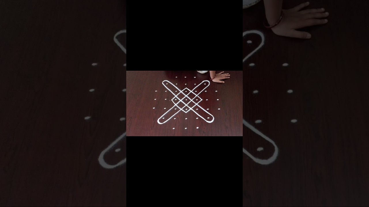 7dots sikku kolam#7dots rangoli#melikala muggulu#kambhi kolam#shorts#kolam#Nice Rangoli