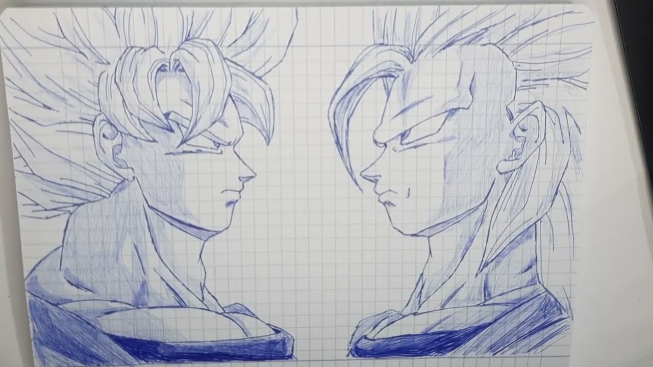 Goku SSJ vs SSJ3 | Dragon Ball Pen Drawing + Lo-Fi City Pop