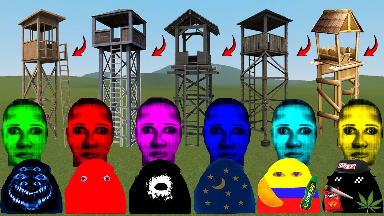 Angry Munci Family And Selene Cursed Family Vs Towers Garry's Mod