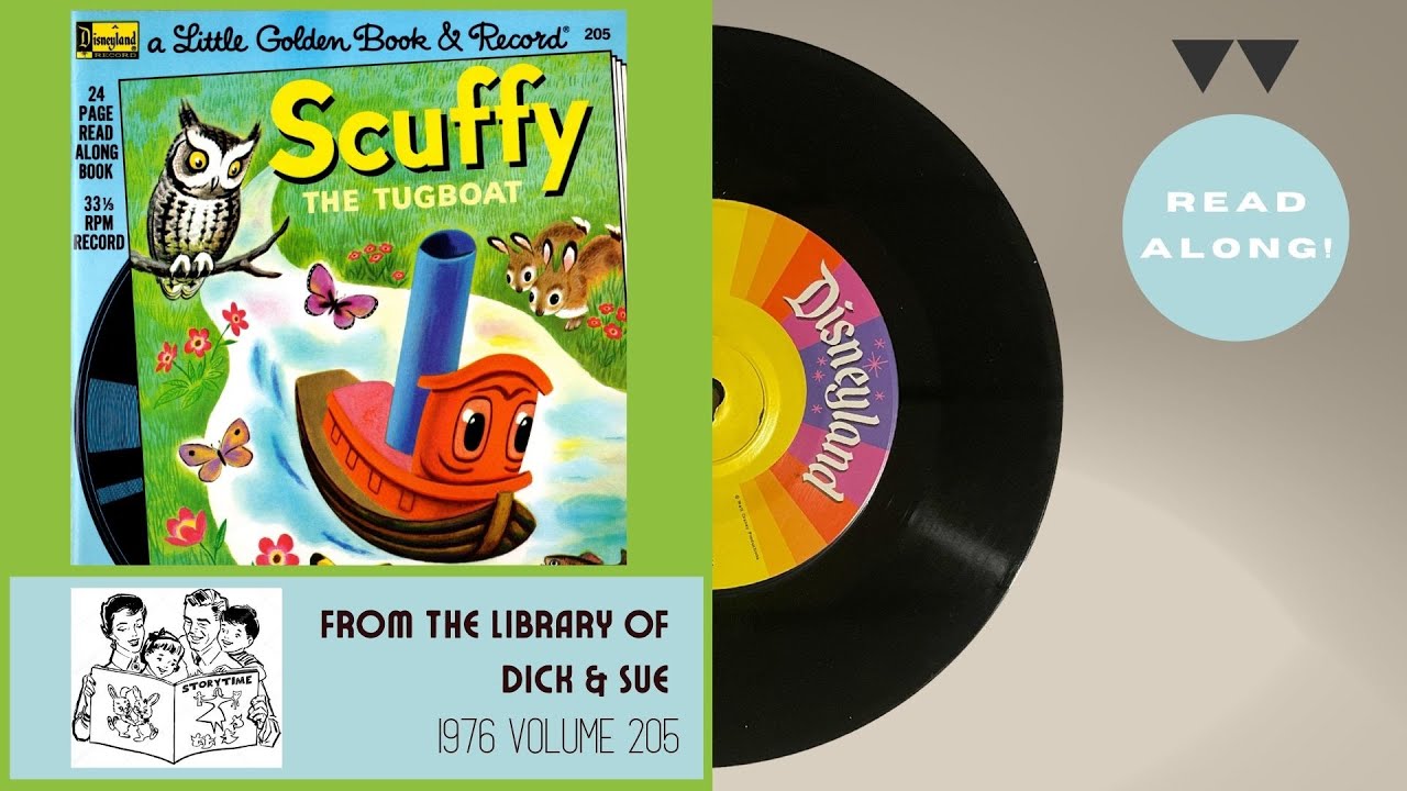 Scuffy the Tugboat (1976) | A Little Golden Book and Record 205 | Retro Read-Along Records