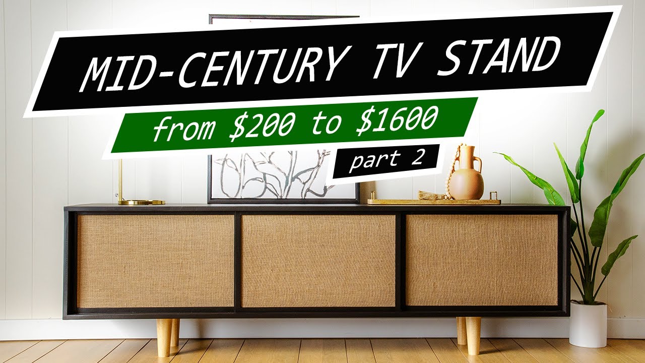 HOW TO MAKE BEST Mid-Century TV CONSOLE [Part 2] /  Turn $200 Worth Of WOOD Into $1600 Piece Of ART!