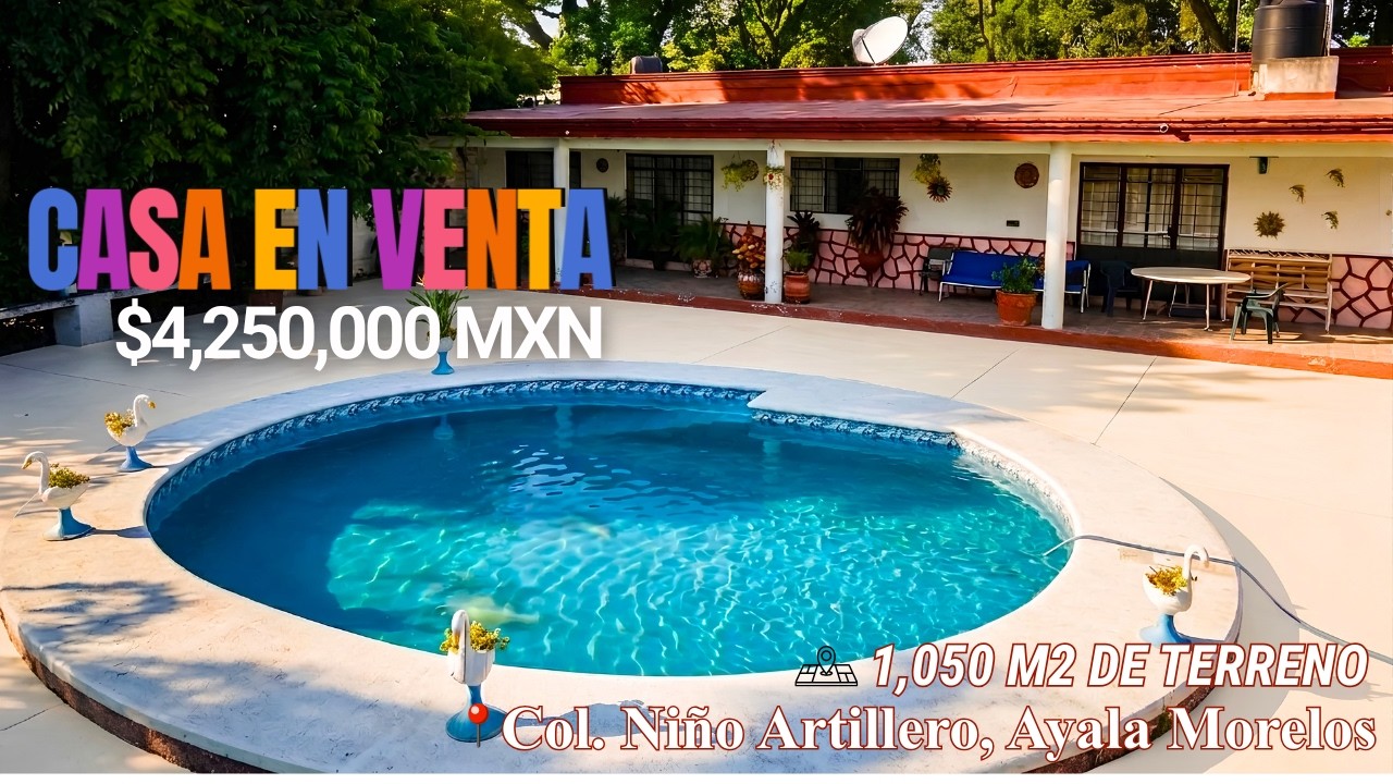 🏡LA CASA DE LOS ABUELOS en VENTA con ❗1050m² DE TERRENO❗ Cuautla, Morelos😱 a 7min del CENTRO
