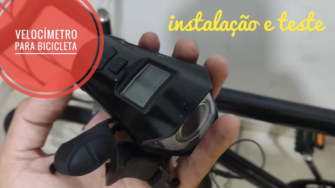 INSTALANDO VELOCÍMETRO DE BICICLETA, com lanterna T6