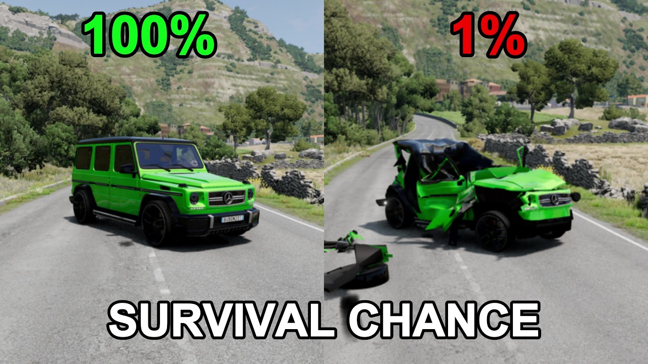 Realistic Survival Chance Crashes №5 | BeamNG.drive