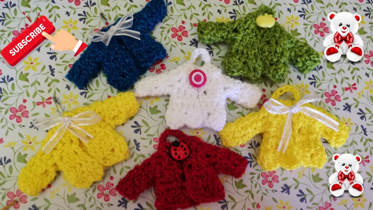COMO TEJER MINI CHAMBRITA A CROCHET BABY SHOWER O BAUTIZO 👣🍼 MINI CHAMBRITA WOVEN TO CROCHET SOUVE