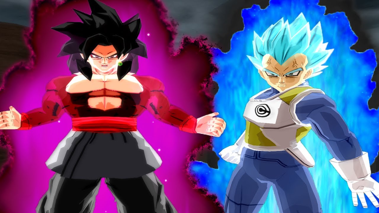 Goku Black (Super Saiyan 4) VS Vegeta (Super Saiyan Blue Berserk) | DBZ: Budokai Tenkaichi 3 [MOD]