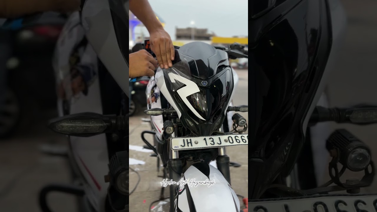 Pulsar ns headlight dark smook wrapping #explore #pulsarns #sticker #modification