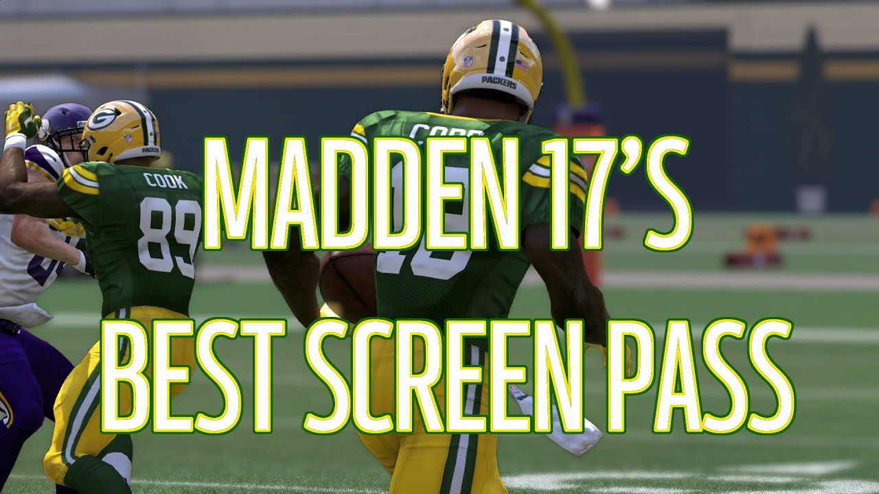 Madden 17 - The Best Screen Pass in Madden 17