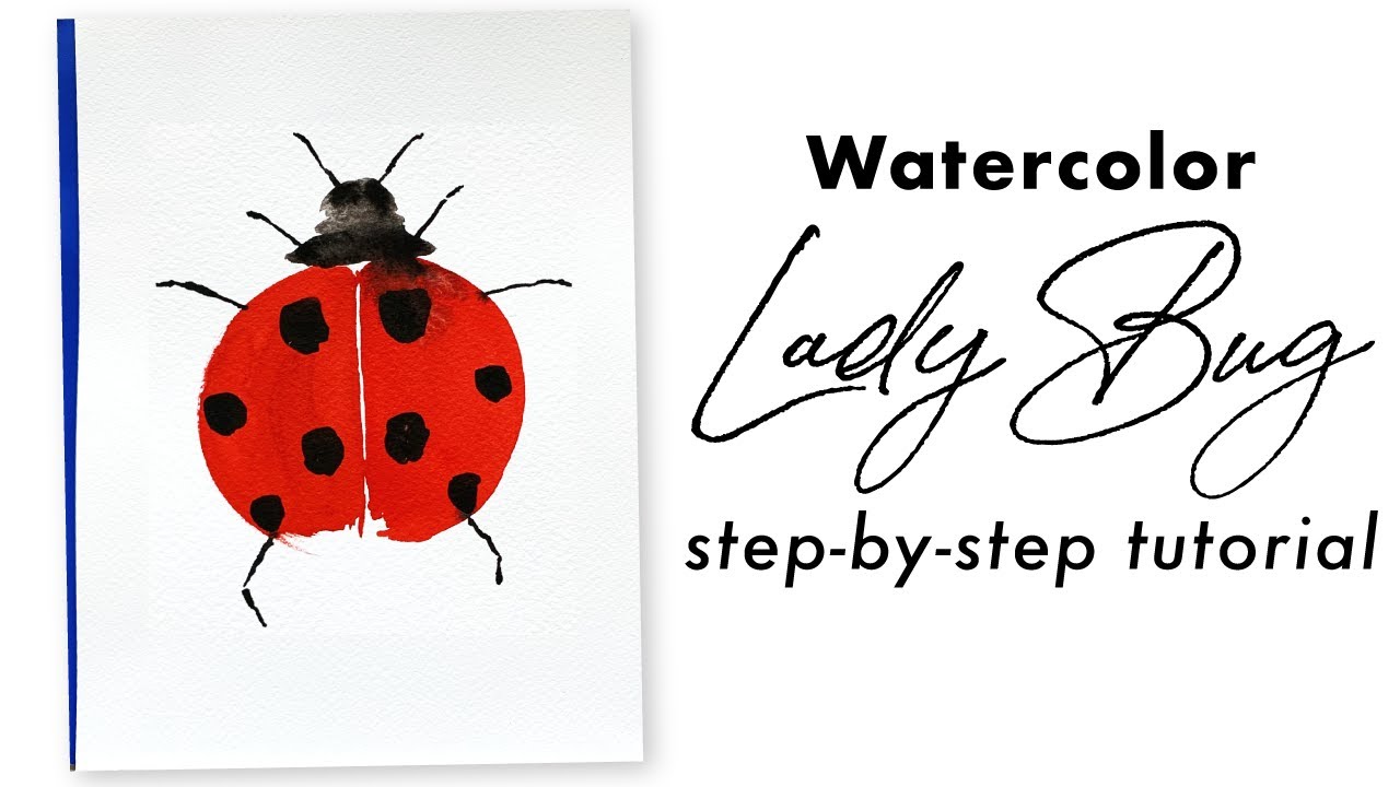 How to paint this ladybug with watercolor!