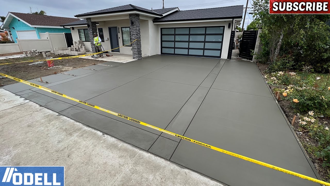Concrete Driveway Transformation You Won't Believe - Full Build Timelapse
