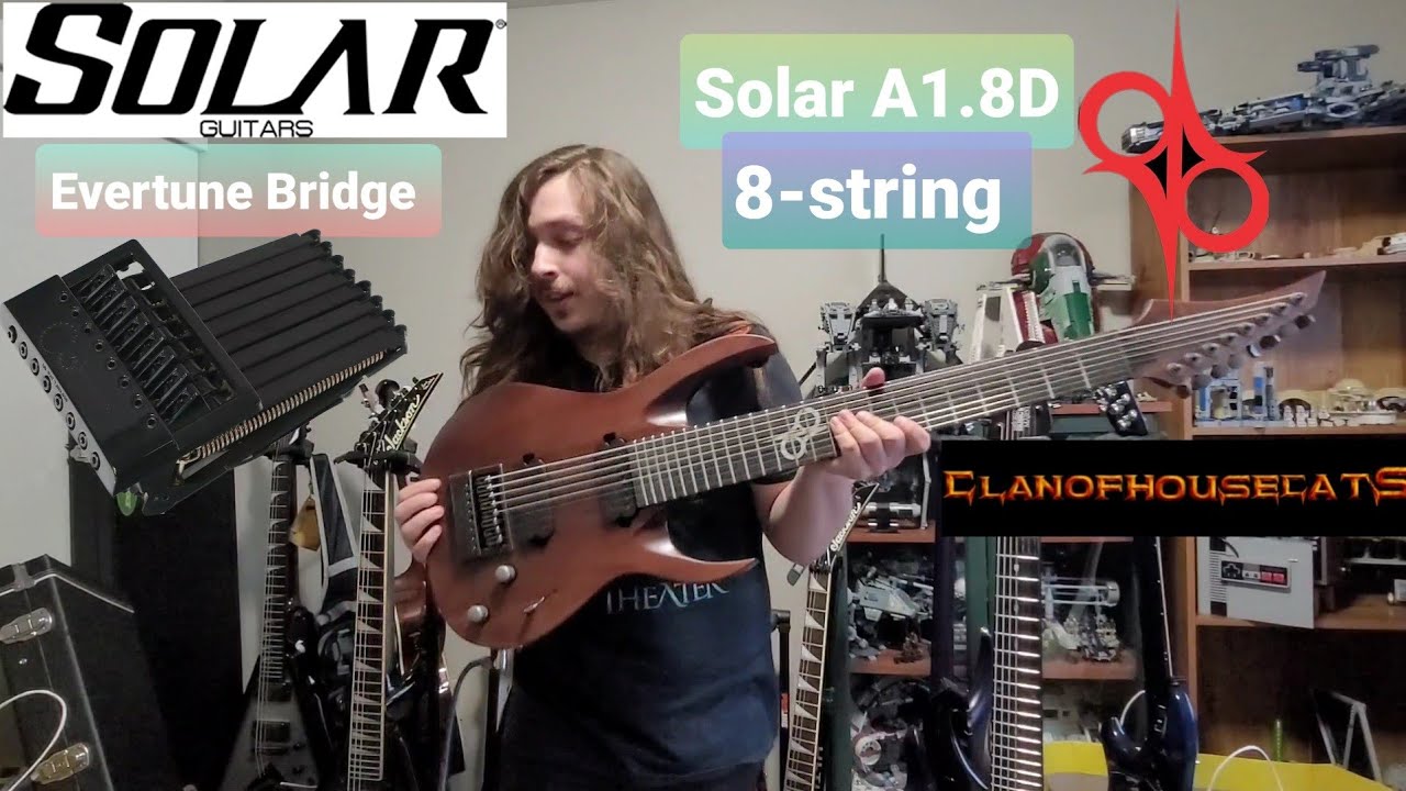 Solar A1.8D LTD Guitar Distressed 8-string Type A Evertune Bridge