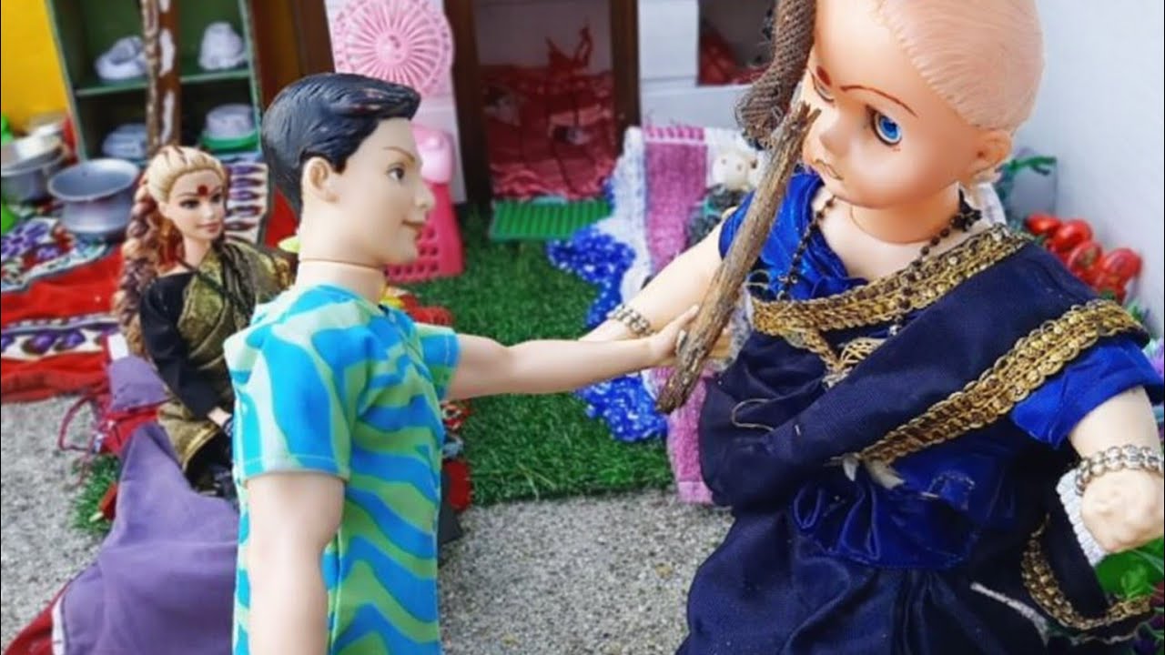The doll Barbie Epi-171/Barbie Doll All Day Routine In Indian Village/Barbie Doll Bedtime story||