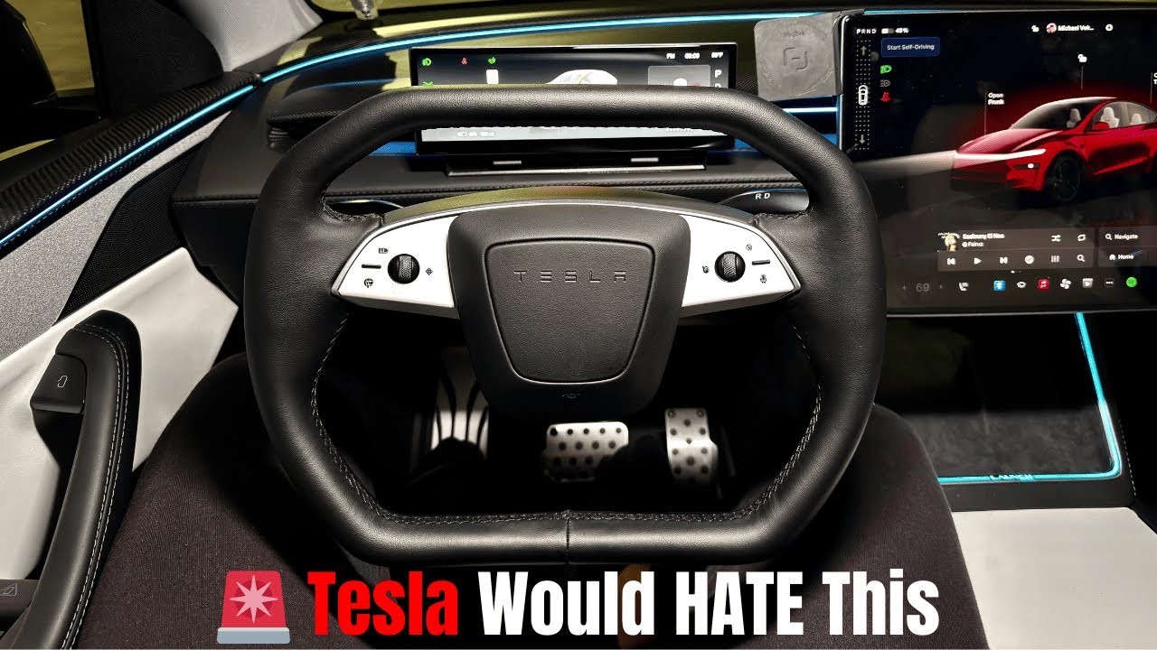 Я установил руль от Cybertruck в свою Tesla Model Y Juniper 2026 года… Это изменило всё.